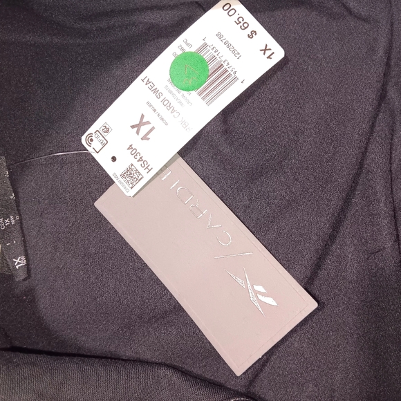 Cardi RBK Hoodie Sweatshirt casual informal black NWT HS4304 - Picture 9 of 11